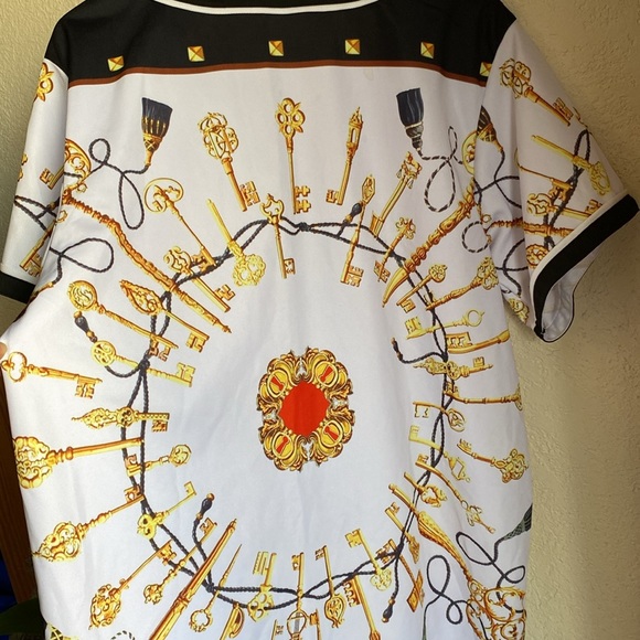 BOLD Gold chain & Gems  baseball jersey by Pizoff - - Picture 6 of 8